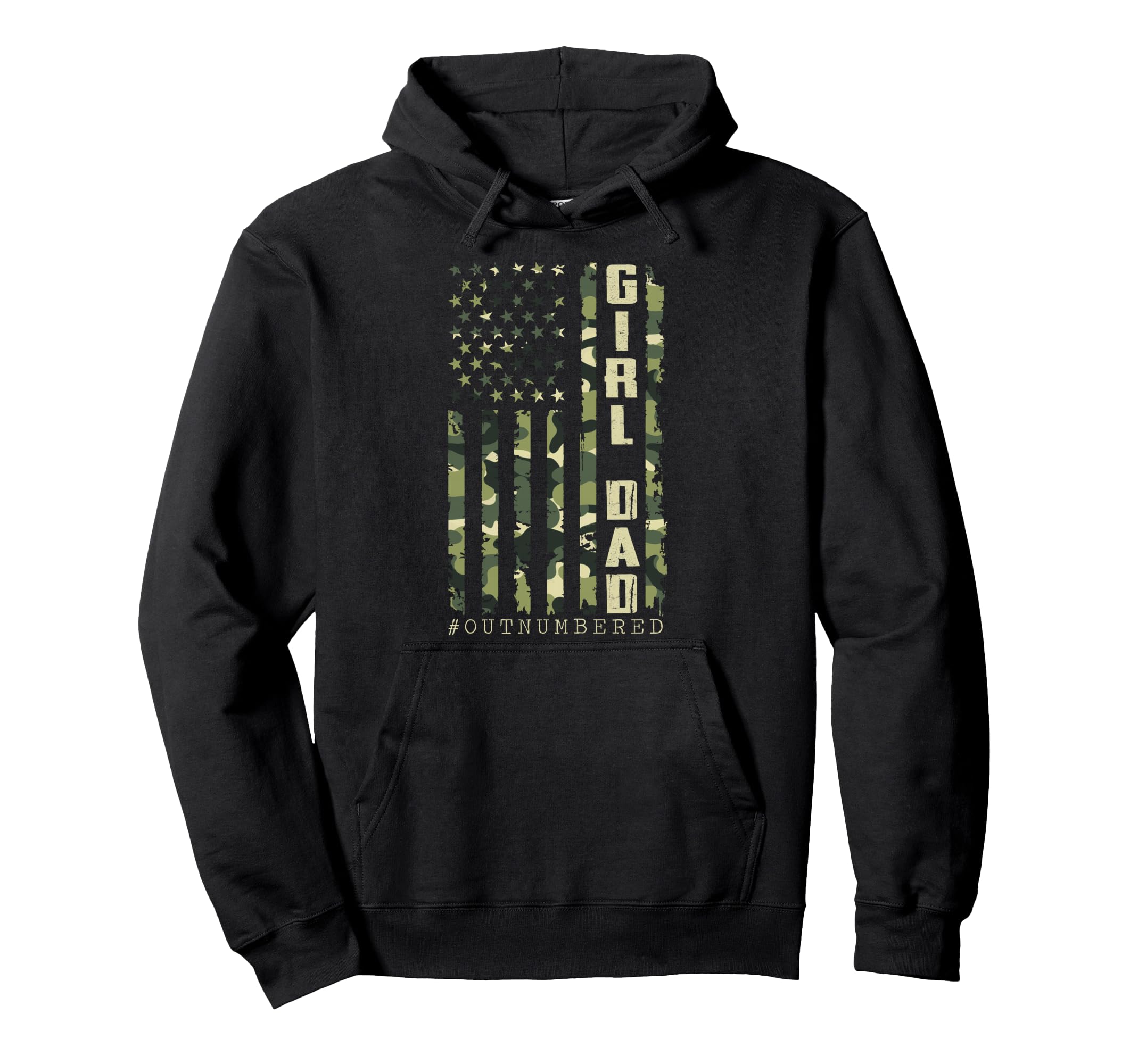 Dad Camo American Flag Fathers Day Hoodie - Novelty Apparel Men Women - T-Shirt, Sweatshirt, Hoodie