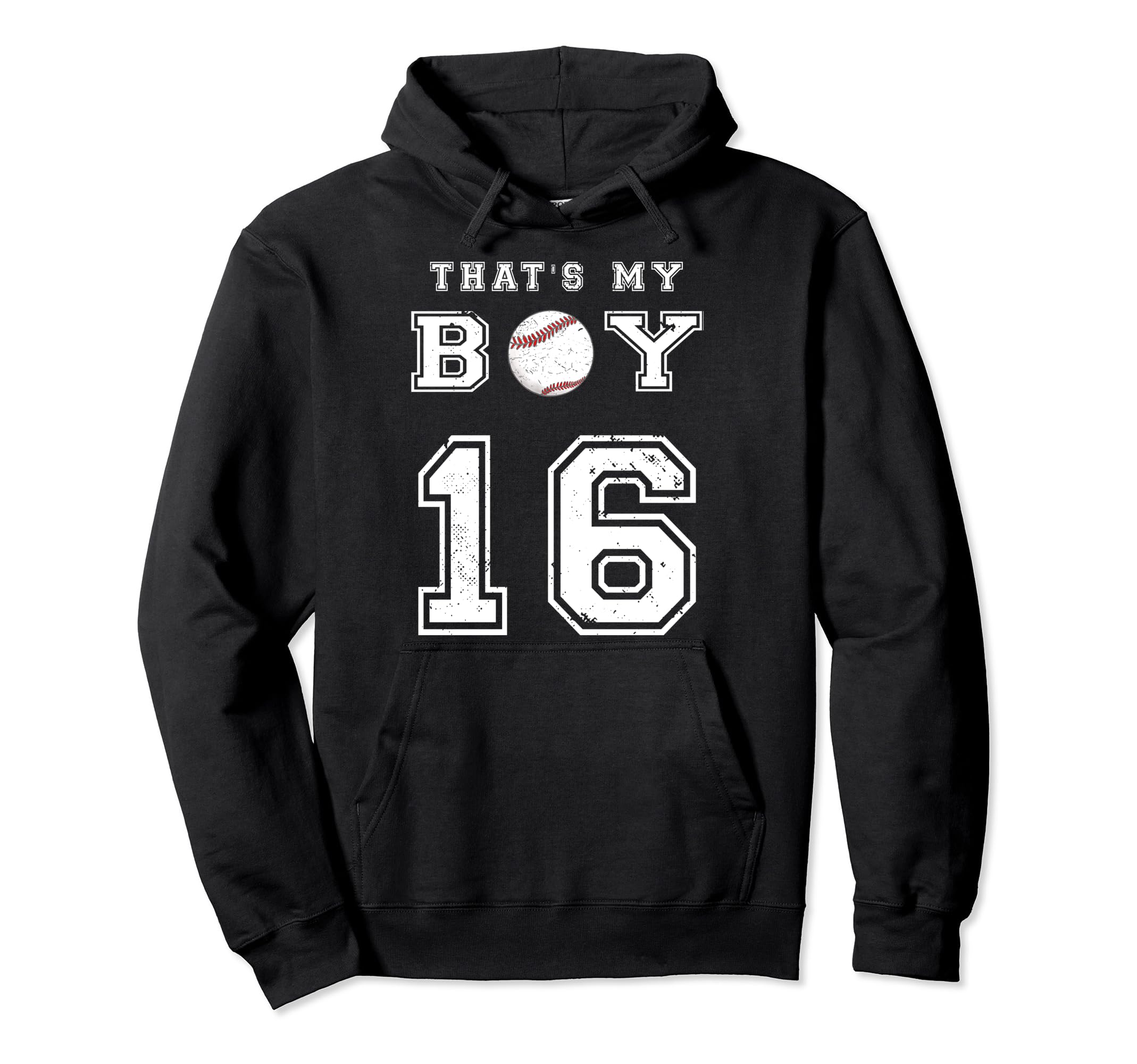 Thats My Baseball 16 Jersey Number Mom Dad Hoodie - Novelty Apparel Unisex - T-Shirt, Sweatshirt, Hoodie