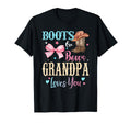 Boots Or Bows Grandpa Loves You T-Shirt - Aesthetic Graphic for Adults - T-Shirt, Sweatshirt, Hoodie
