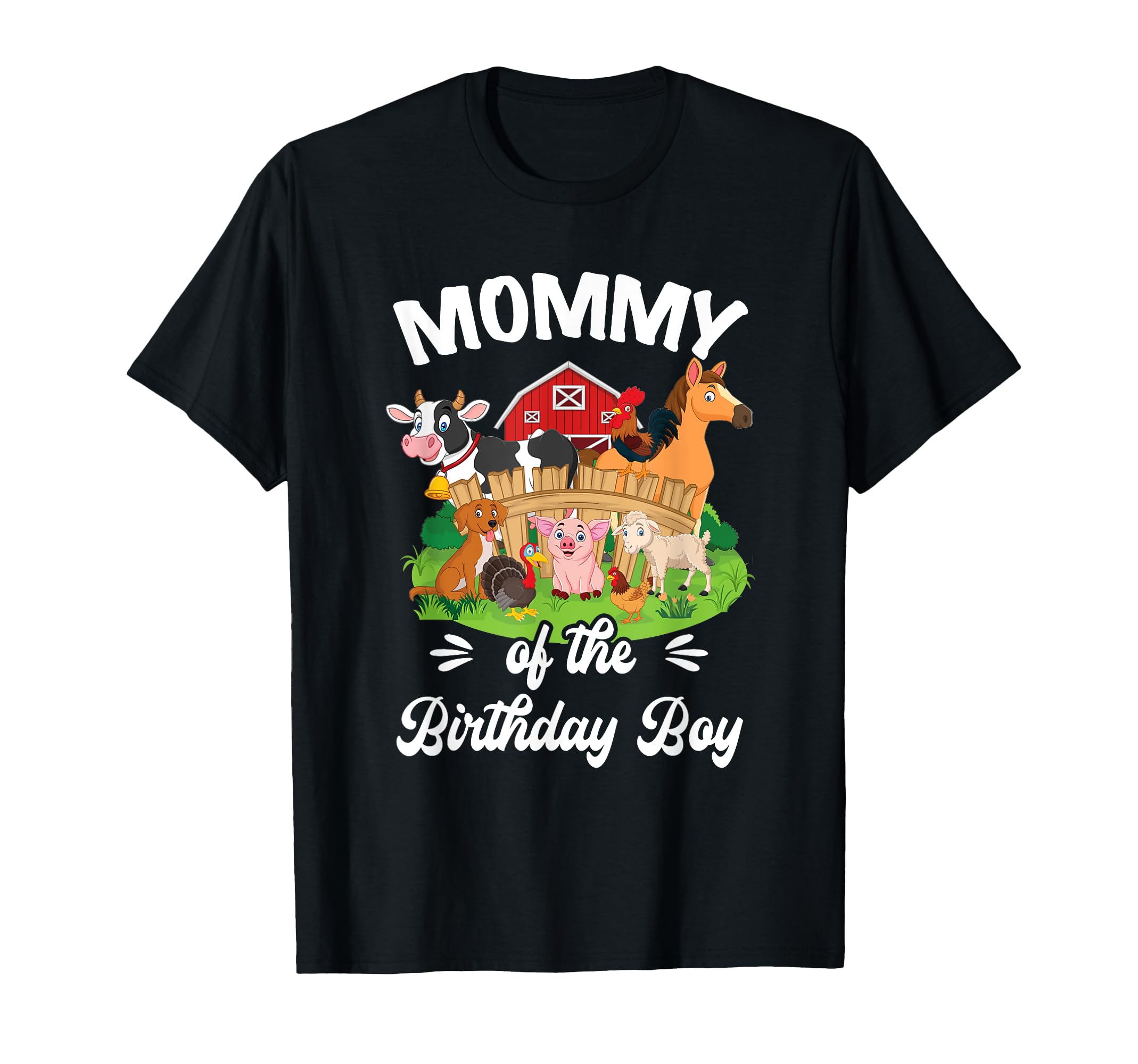 Mommy Birthday Party Cow Farm 1St T-Shirt - Unique Graphic for Adults - T-Shirt, Sweatshirt, Hoodie