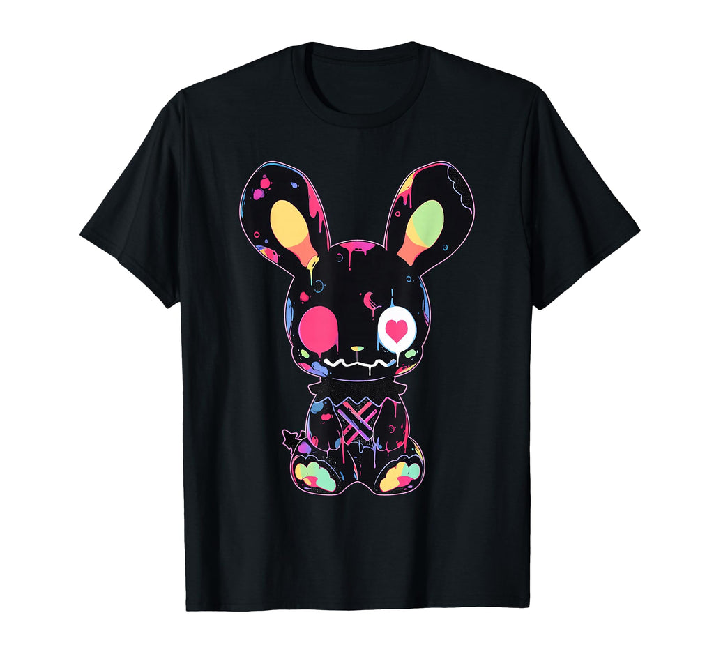 Goth Bunny Kawaii Rabbit Gothic T-Shirt - Minimalist Print for Adults - T-Shirt, Sweatshirt, Hoodie