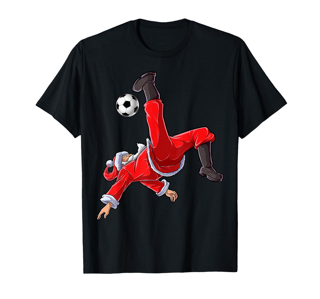 Santa Soccer Bicycle Kick Ball Sports T-Shirt - Trendy Graphic for Adults - T-Shirt, Sweatshirt, Hoodie