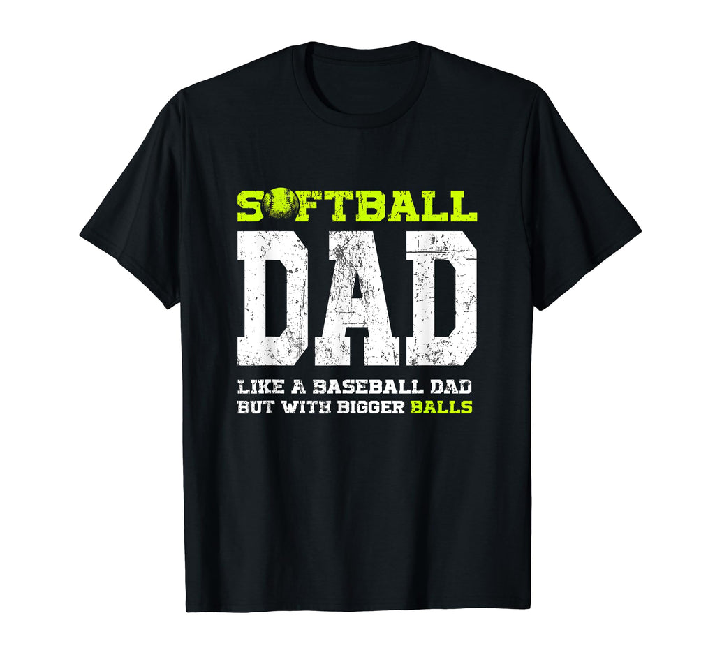 Softball Dad Pitcher Funny Distressed T-Shirt - Fun Novelty Design Unisex - T-Shirt, Sweatshirt, Hoodie