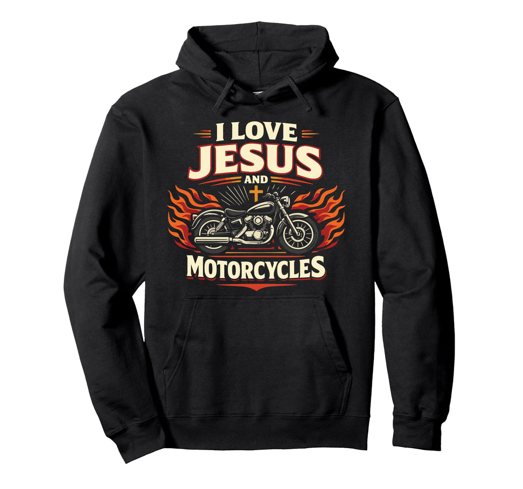 Christian Motorcycle Biker Jesus Faith Hoodie - Novelty Apparel Men Women - T-Shirt, Sweatshirt, Hoodie