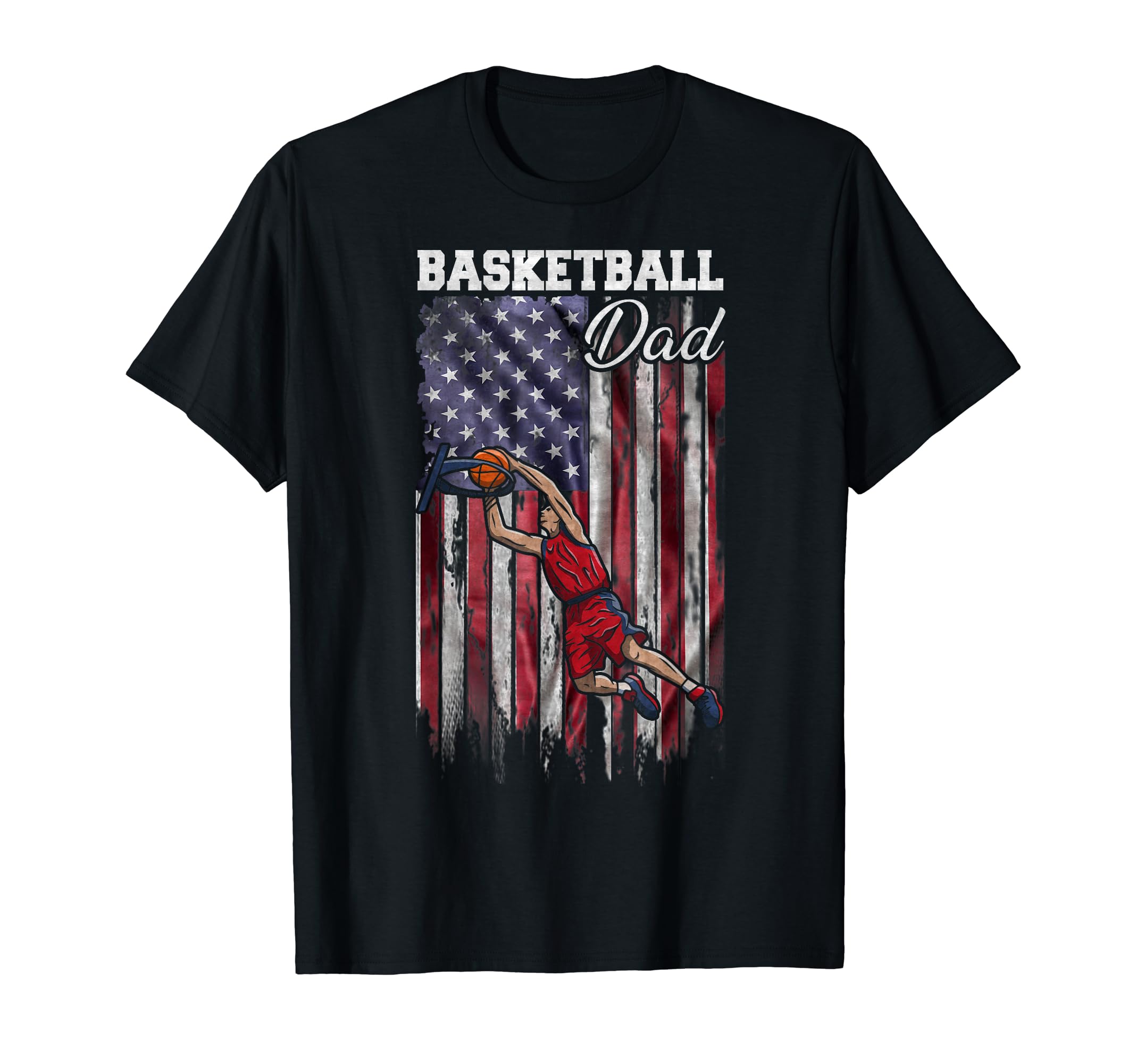 Usa Flag Basketball Player Proud T-Shirt - Graphic Print Men Women - T-Shirt, Sweatshirt, Hoodie