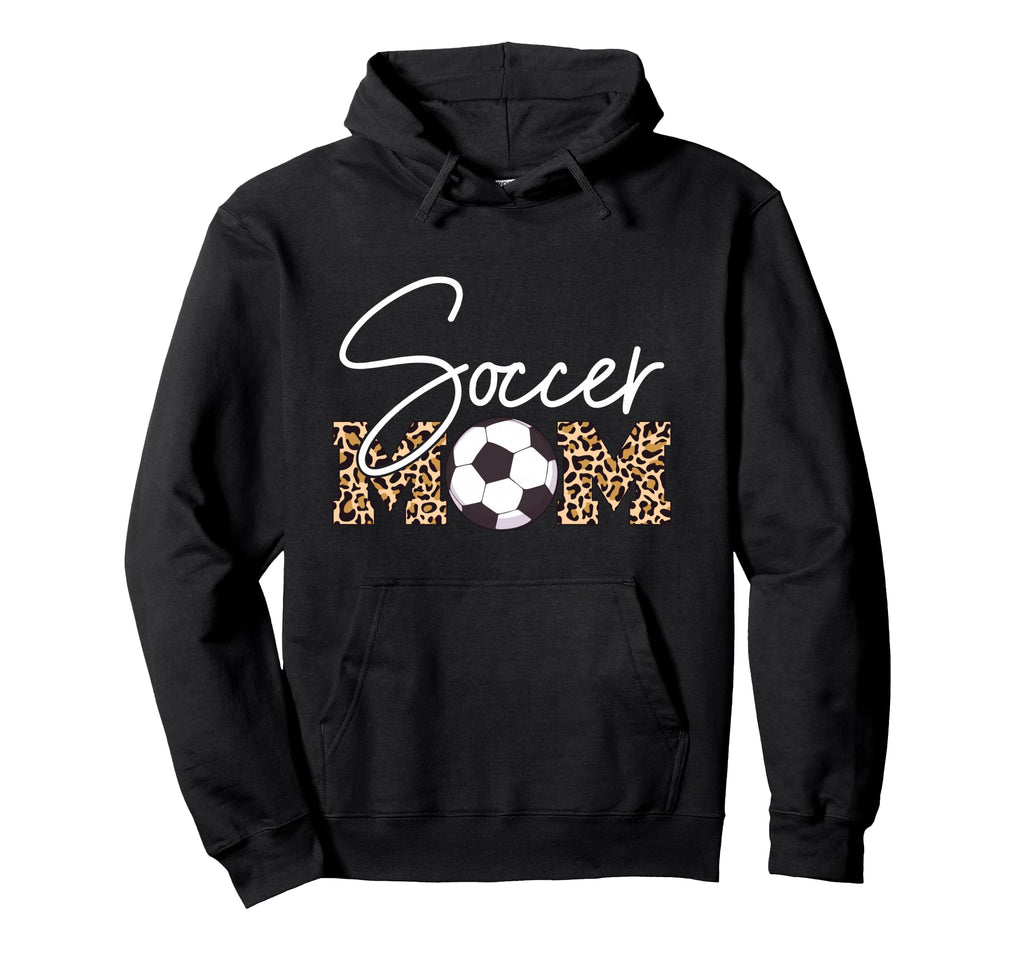 Soccer Mom Leopard Ball Hoodie - Unique Graphic Men Women - T-Shirt, Sweatshirt, Hoodie