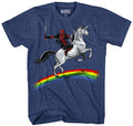 Marvel Mens Deadpool Riding Unicorn T-Shirt - Novelty Apparel for Adults - T-Shirt, Sweatshirt, Hoodie