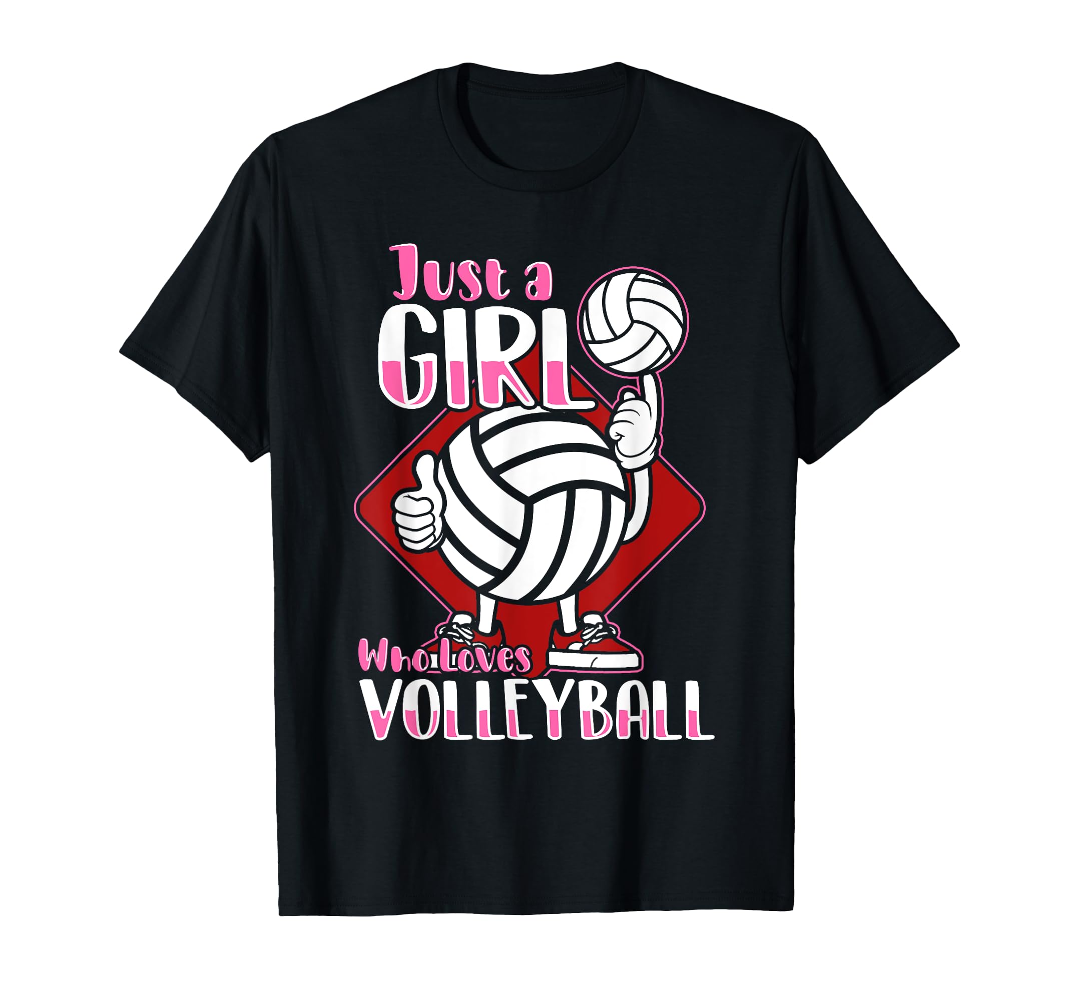 Just Who Loves Volleyball Volleyball T-Shirt - Custom Art Print for Adults - T-Shirt, Sweatshirt, Hoodie