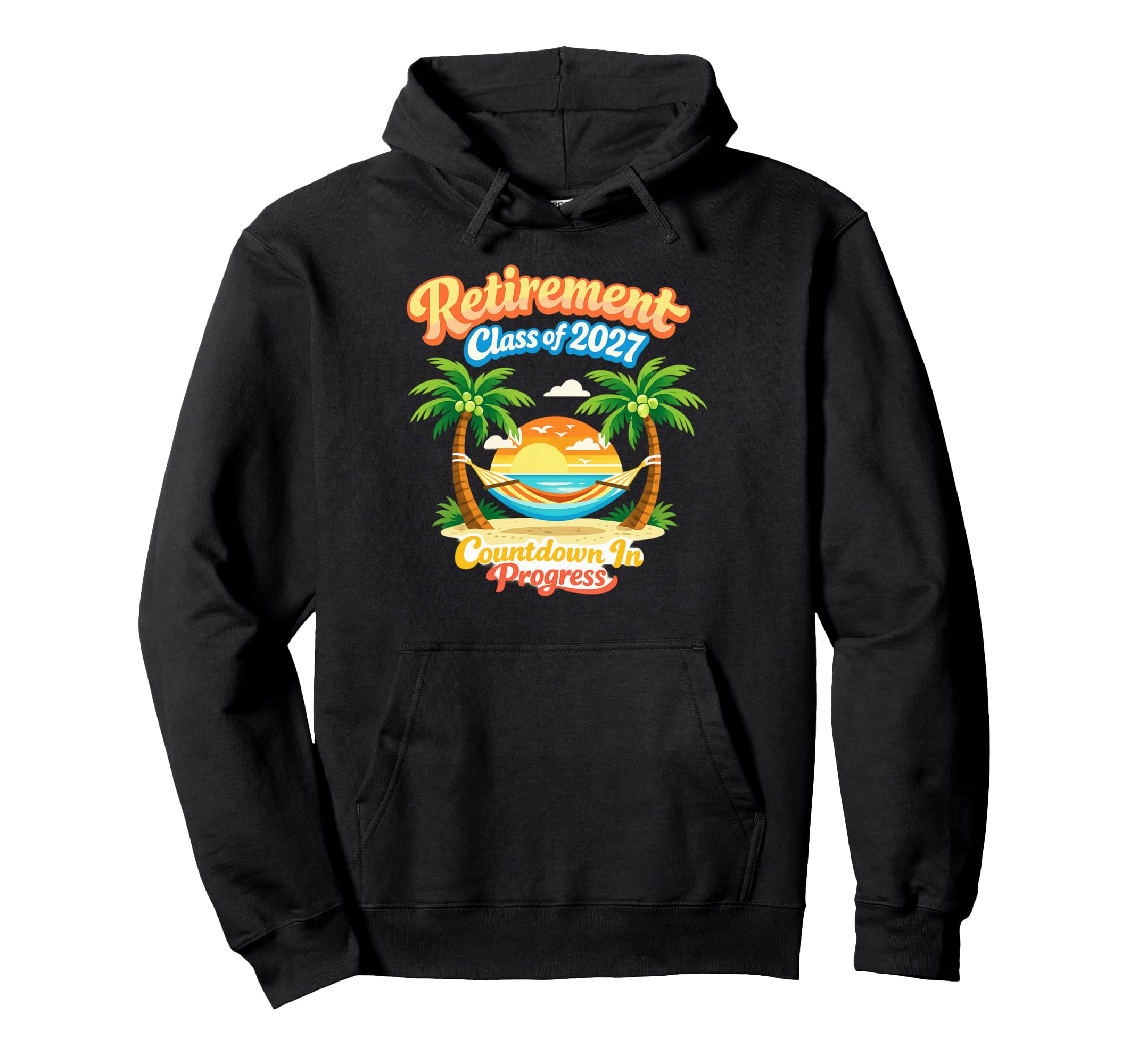 Retirement Class 2027 Countdown Progress Hoodie - Graphic Print for Adults - T-Shirt, Sweatshirt, Hoodie