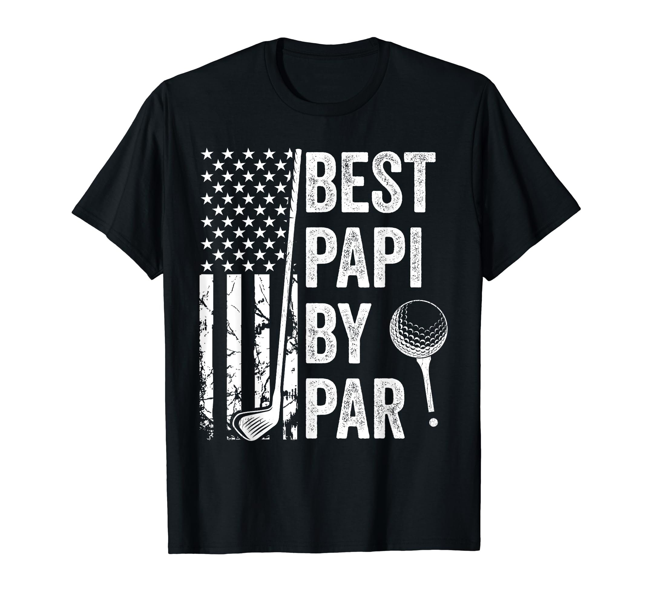 Best Papi Par Usa Flag Golf Fathers Day T-Shirt - Aesthetic Graphic Unisex - T-Shirt, Sweatshirt, Hoodie