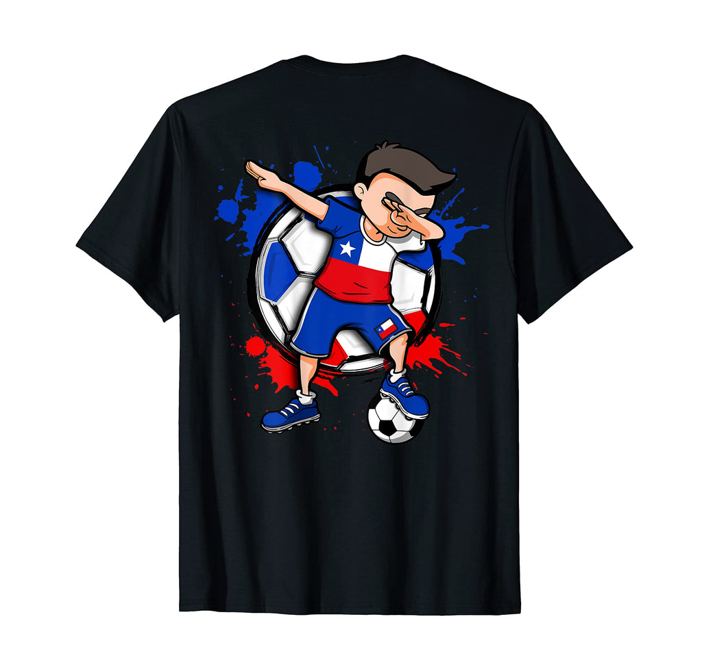 Dabbing Soccer Chile Football Fans T-Shirt - Trendy Graphic for Adults - T-Shirt, Sweatshirt, Hoodie