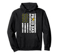 Proud Dad American Flag Funny Soccer Hoodie - Custom Art Print Unisex - T-Shirt, Sweatshirt, Hoodie