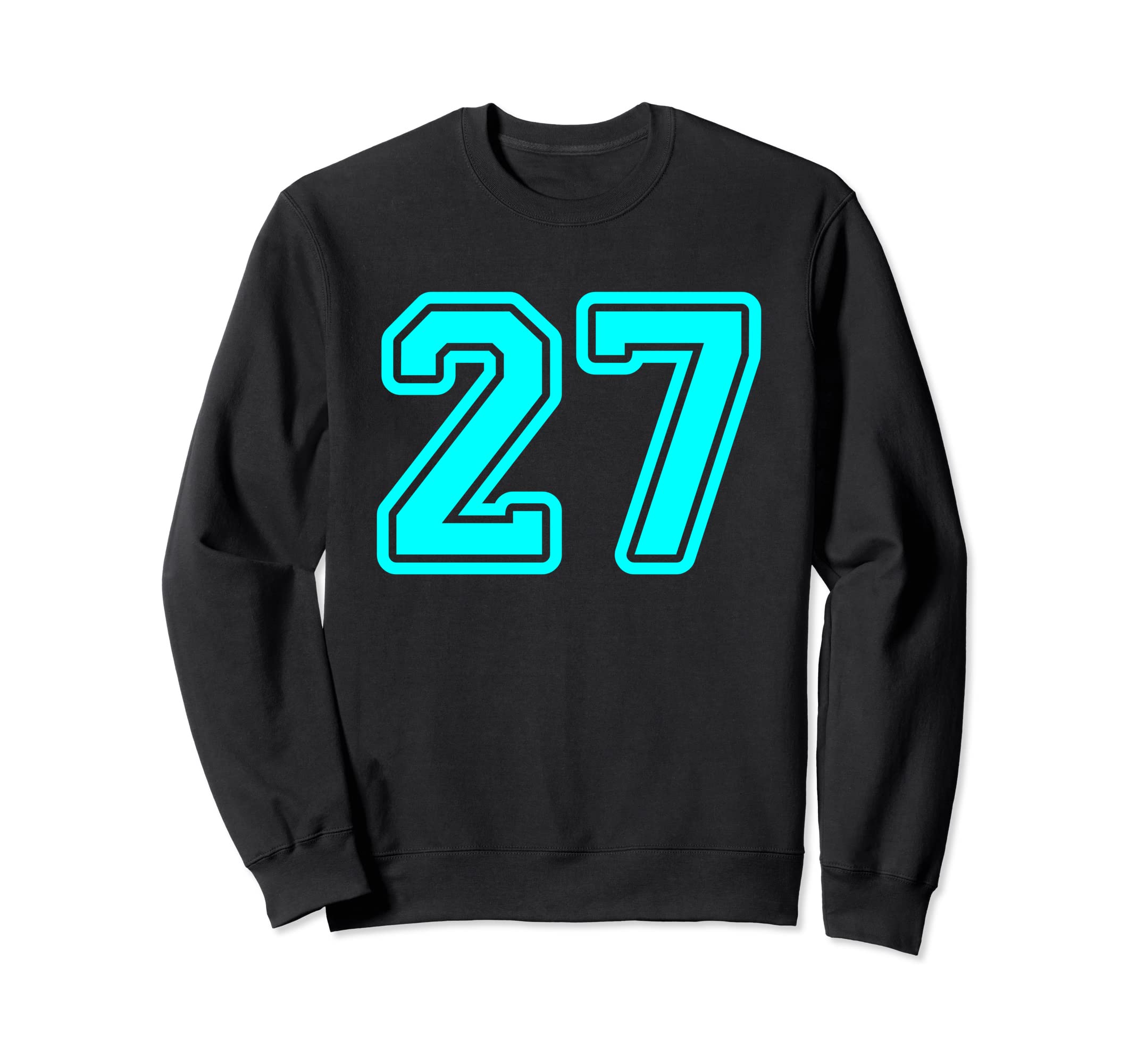 Jersey 27 Cyan Sports Team Player Sweatshirt - Unique Graphic for Adults - T-Shirt, Sweatshirt, Hoodie
