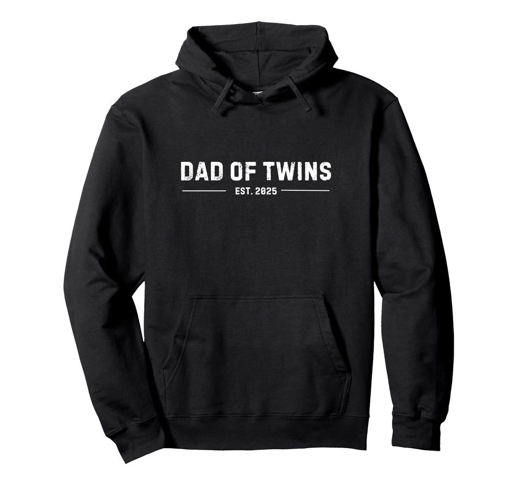 Dad Twins Est 2025 First Fathers Day Twins Hoodie - Graphic Print Unisex - T-Shirt, Sweatshirt, Hoodie