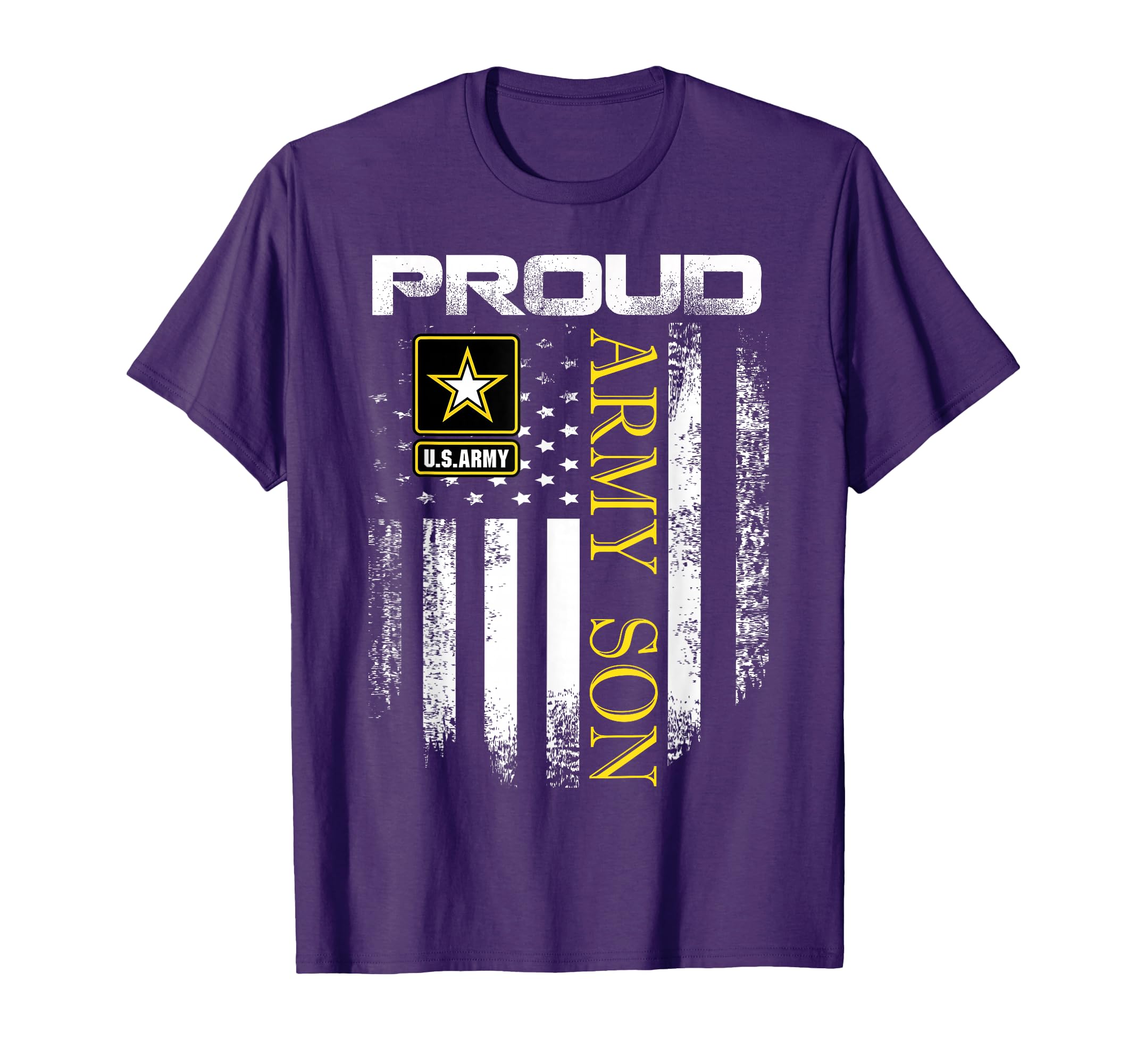 Proud Army Son American Flag Gift T-Shirt - Custom Art Print Unisex - T-Shirt, Sweatshirt, Hoodie