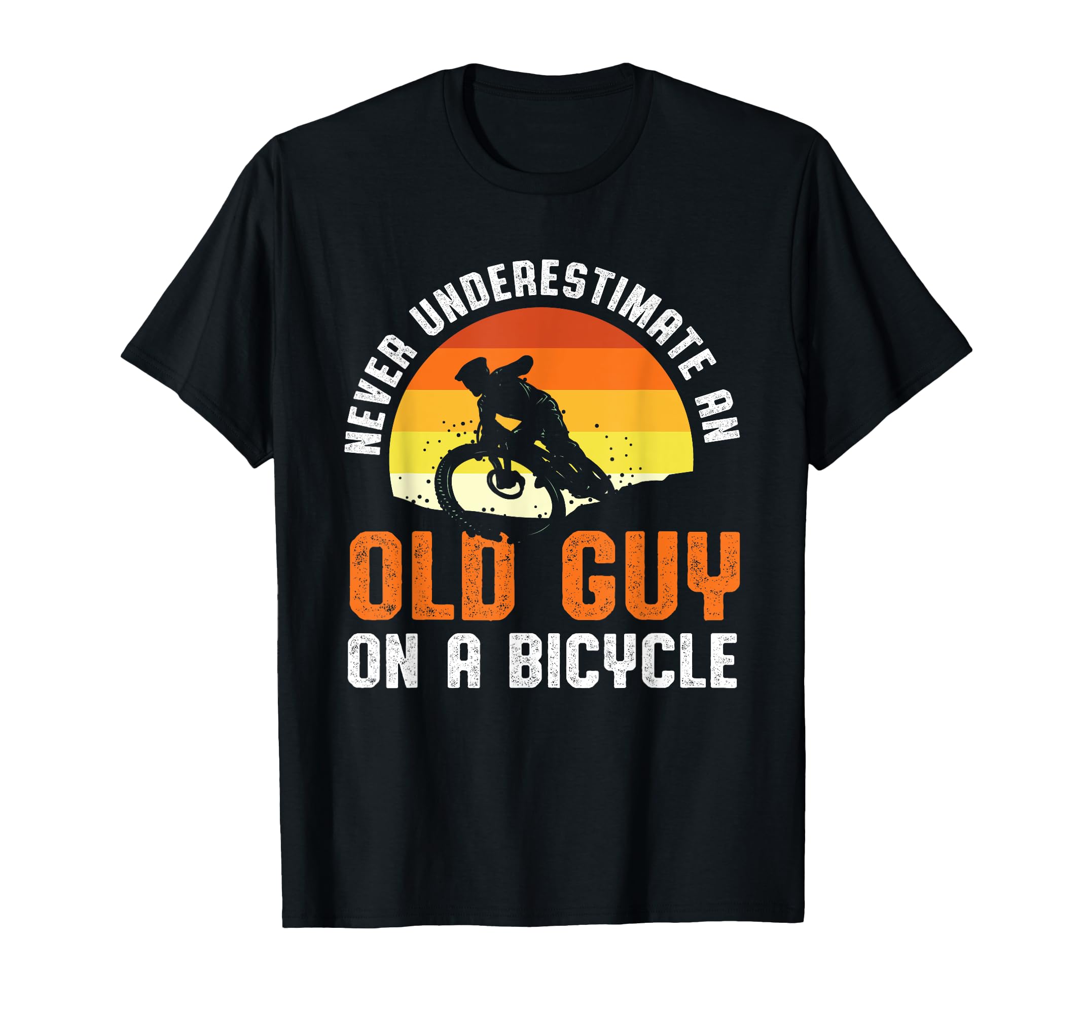 Never Underestimate Old Bike Funny T-Shirt - Fun Novelty Design for Adults - T-Shirt, Sweatshirt, Hoodie