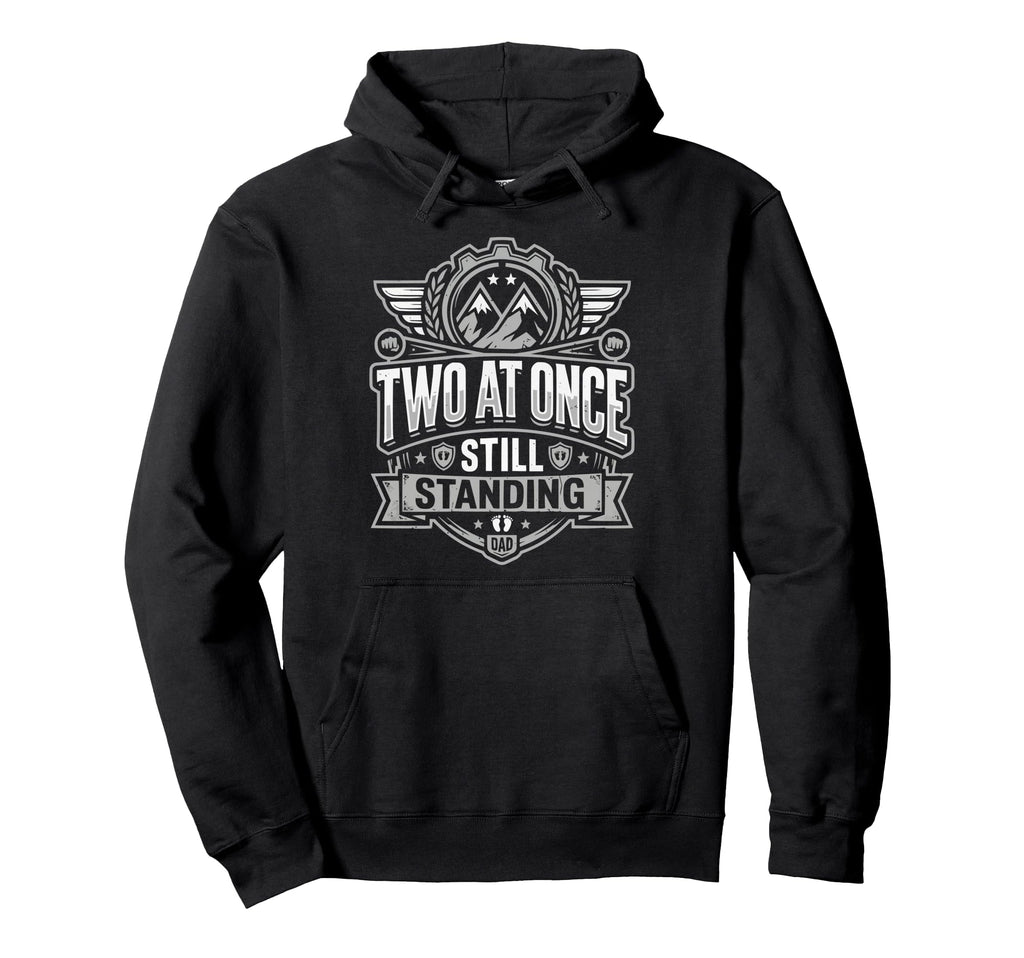 Double Twin Dad Twins Pregnancy Fathers Day Hoodie - Unique Graphic Unisex - T-Shirt, Sweatshirt, Hoodie