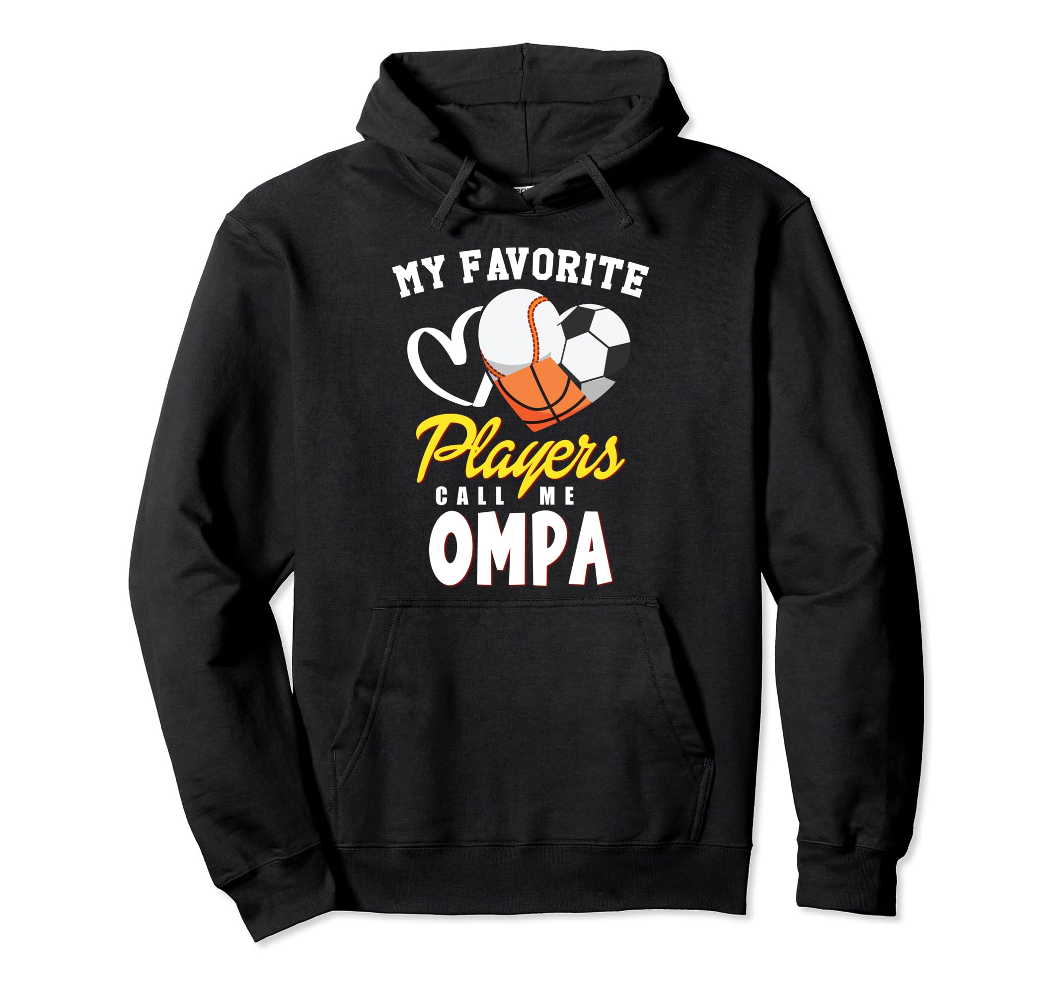My Favorite Players Baseball Soccer Hoodie - Fun Novelty Design for Adults - T-Shirt, Sweatshirt, Hoodie