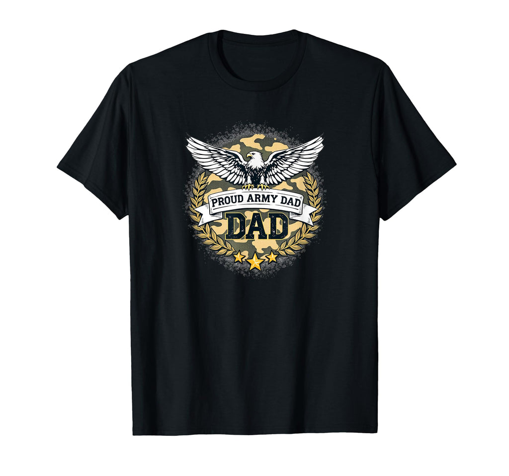 Proud Army Dad Army Forces American Flag T-Shirt - Minimalist Print Unisex - T-Shirt, Sweatshirt, Hoodie