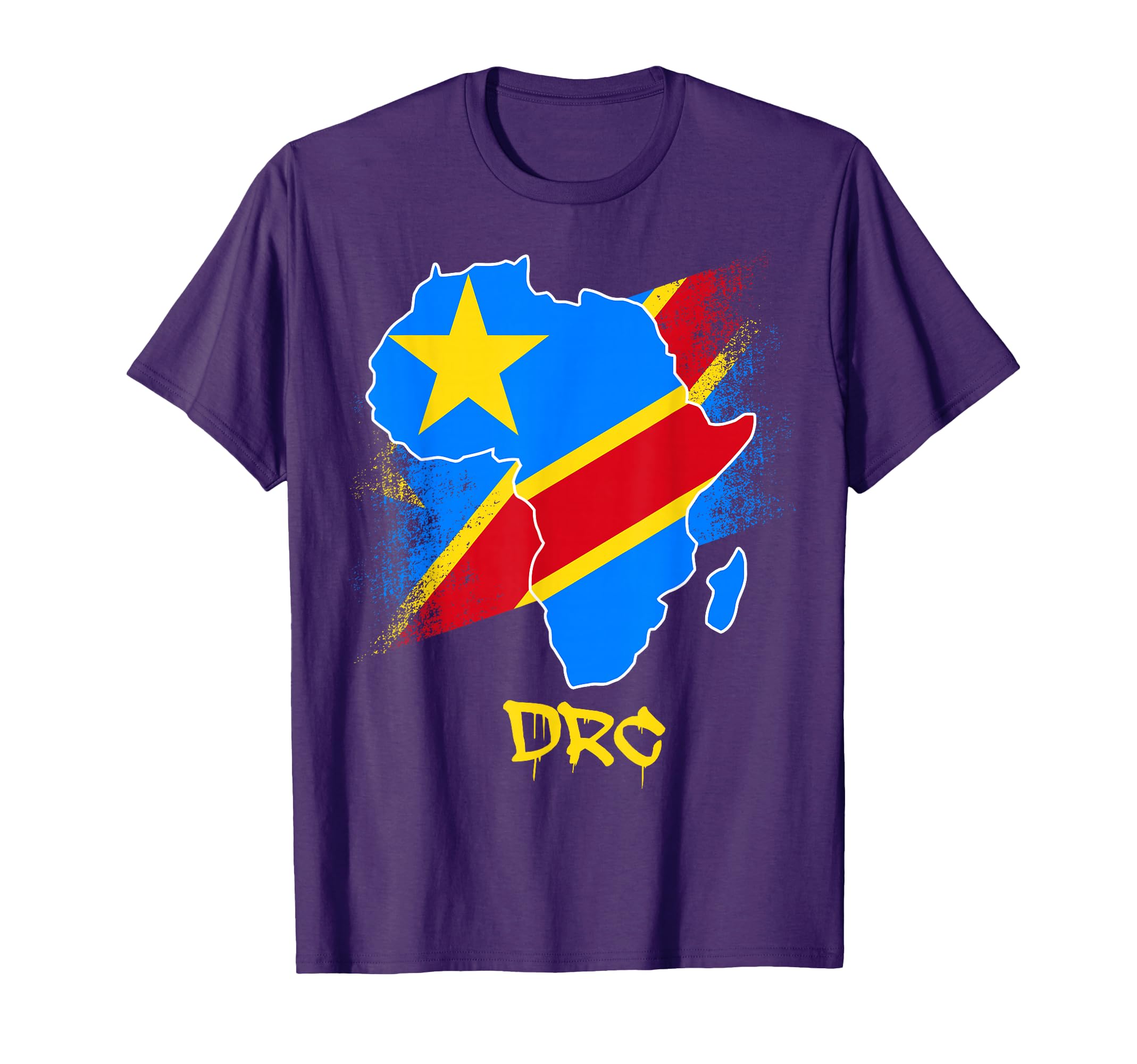 Dr Congo Flag Africa Map Love Rdc Drc T-Shirt - Trendy Graphic for Adults - T-Shirt, Sweatshirt, Hoodie