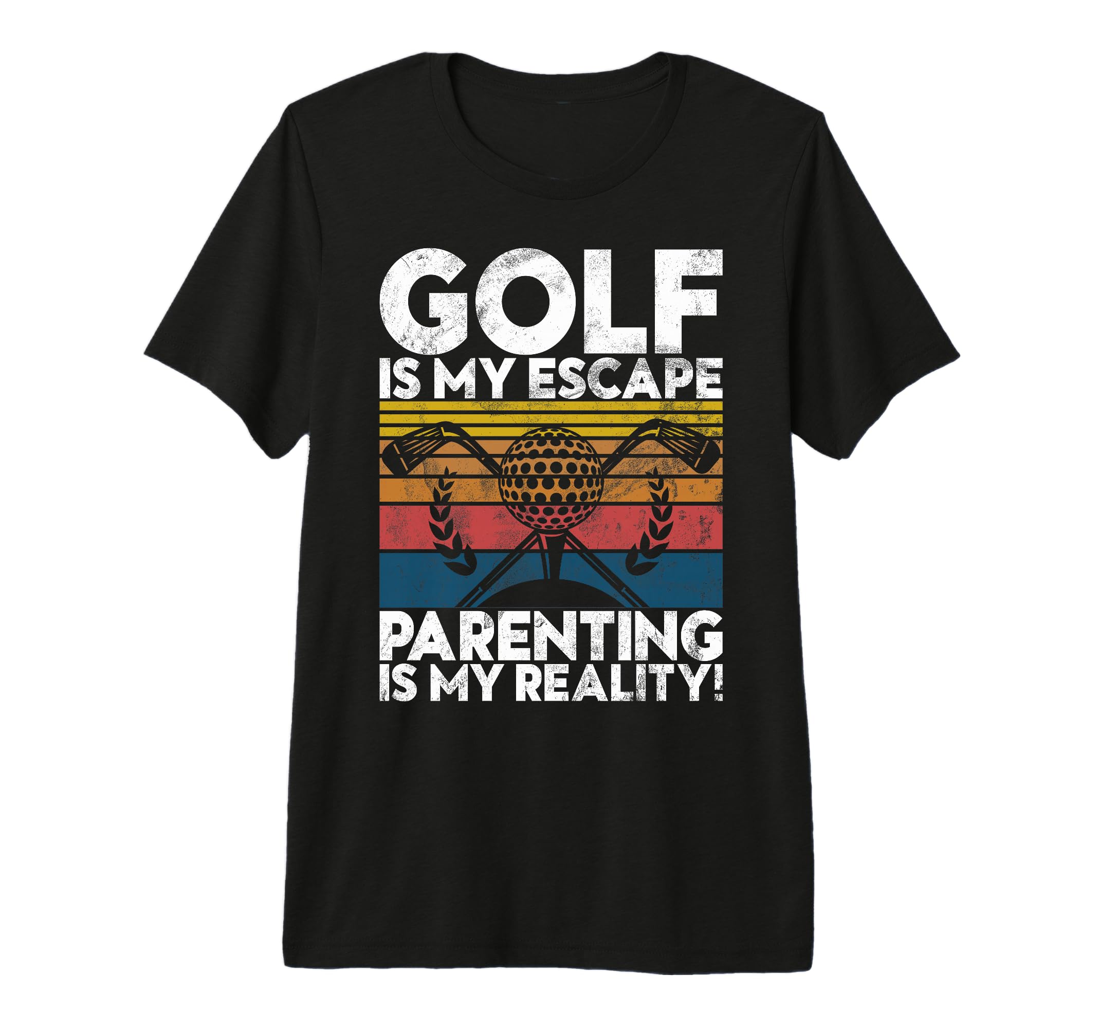 Golf Is My Escape Parenting Is My T-Shirt - Custom Art Print Unisex - T-Shirt, Sweatshirt, Hoodie
