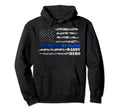 Thin Blue Line Police Dad Hero Husband Hoodie - Trendy Graphic for Adults - T-Shirt, Sweatshirt, Hoodie