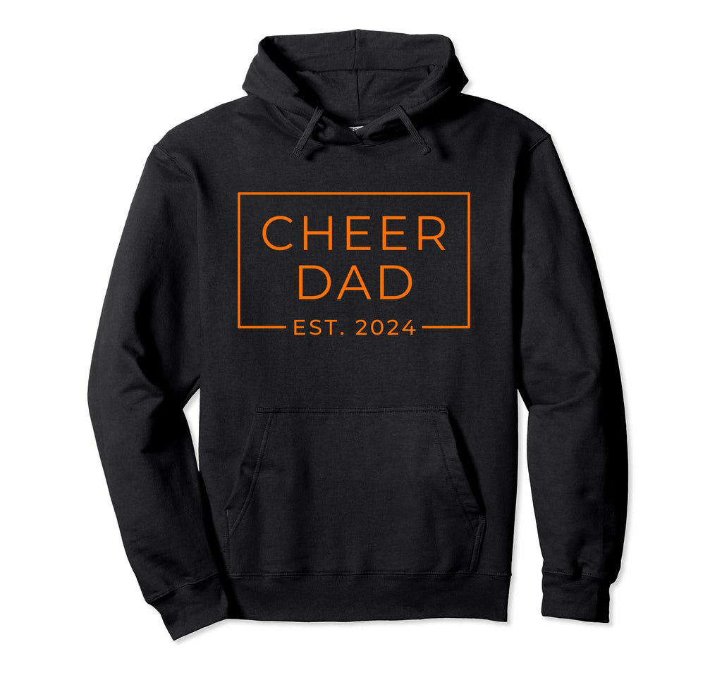 Cheer Dad Orange Est 2024 Cheerleading Hoodie - Streetwear Style Men Women - T-Shirt, Sweatshirt, Hoodie