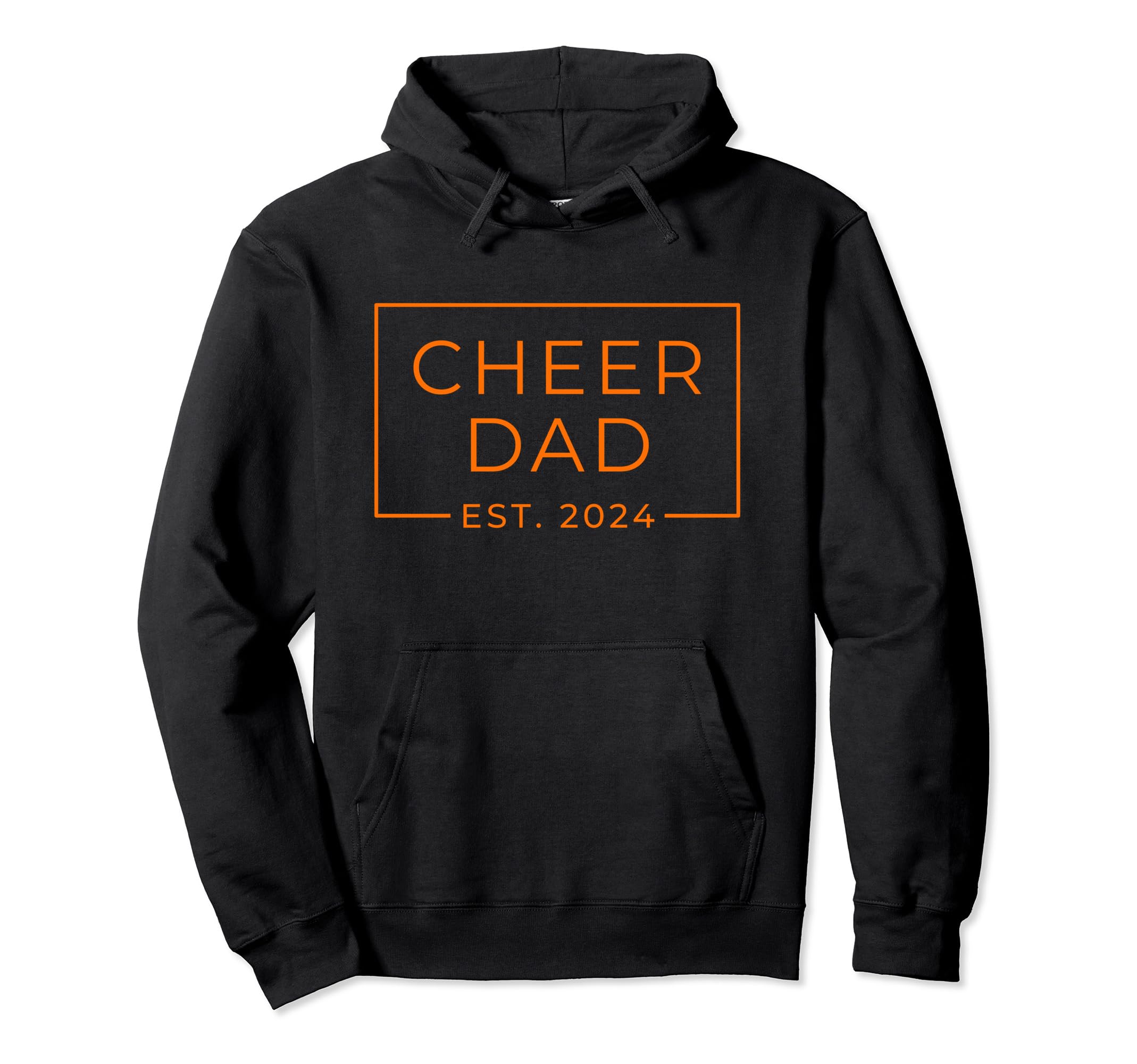 Cheer Dad Orange Est 2024 Cheerleading Hoodie - Streetwear Style Men Women - T-Shirt, Sweatshirt, Hoodie