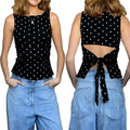 Women Y2k Polka Dots Boat Neck Tank Top Cute - Adult & Kids T-Shirts, Sweatshirts & Hoodies apparel design preview 1