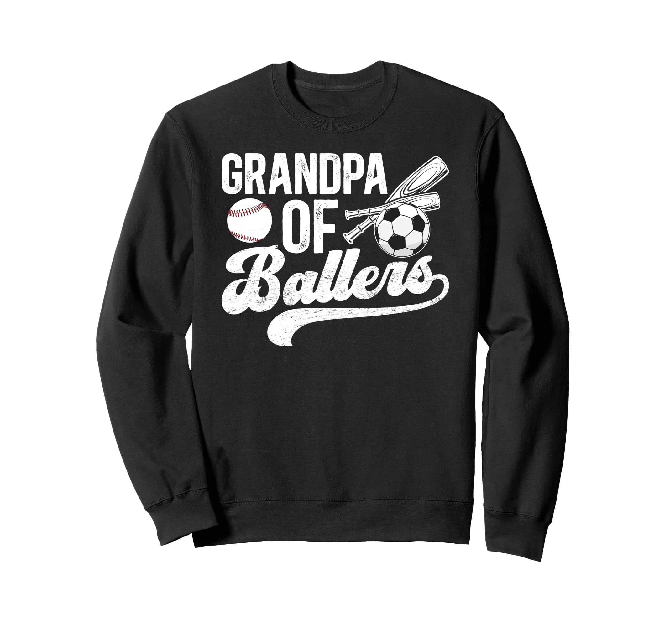 Grandpa Ballers Soccer Baseball Sweatshirt - Custom Art Print for Adults - T-Shirt, Sweatshirt, Hoodie