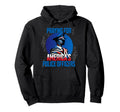 Praying Americas Police Officers Blue Hoodie - Novelty Apparel for Adults - T-Shirt, Sweatshirt, Hoodie