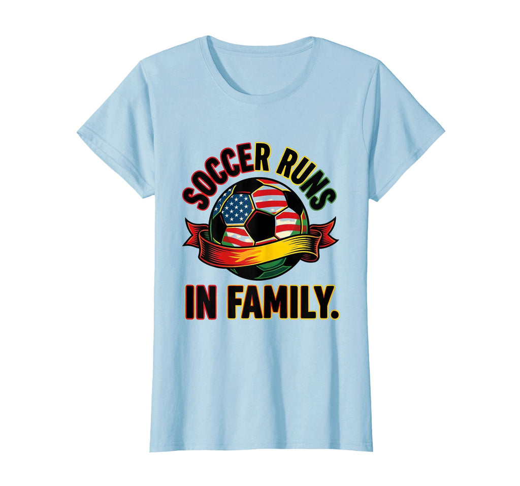 Soccer Runs Family American Flag T-Shirt - Unique Graphic Unisex - T-Shirt, Sweatshirt, Hoodie