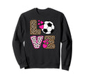 Love Soccer Leopard Soccer Sweatshirt - Aesthetic Graphic Men Women - T-Shirt, Sweatshirt, Hoodie