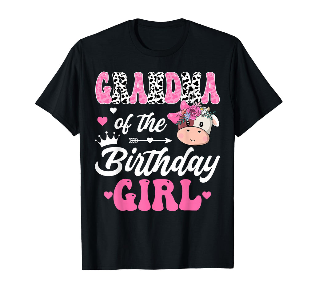 Grandma Birthday Farm Cow 1St Birthday T-Shirt - Minimalist Print Men Women - T-Shirt, Sweatshirt, Hoodie