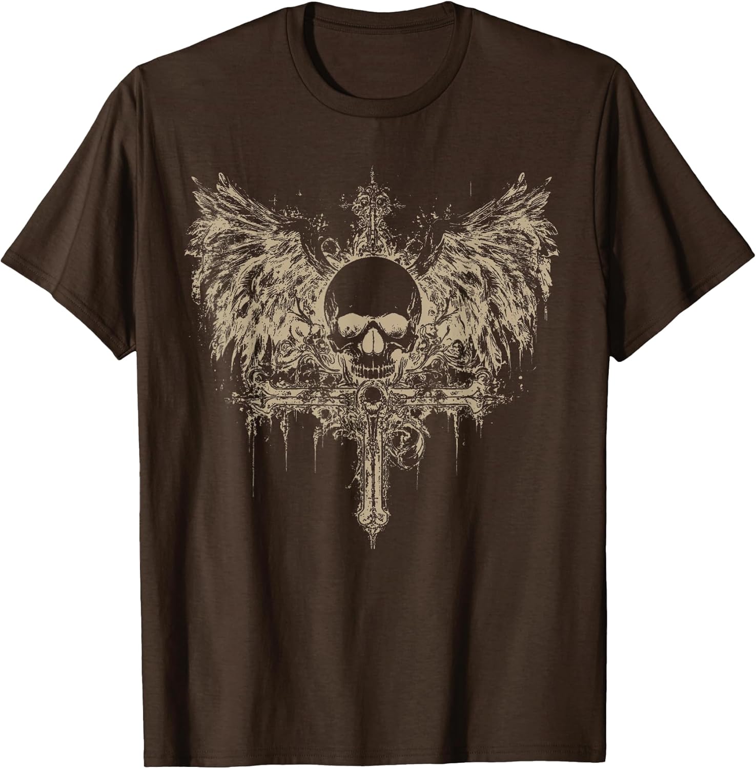Y2K Grunge Aesthetic Alt Goth Skull Cross Gothic Emo - Adult & Kids T-Shirts, Sweatshirts & Hoodies apparel design preview 1