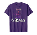 Motivational Just Goals Soccer T-Shirt - Minimalist Print Unisex - T-Shirt, Sweatshirt, Hoodie