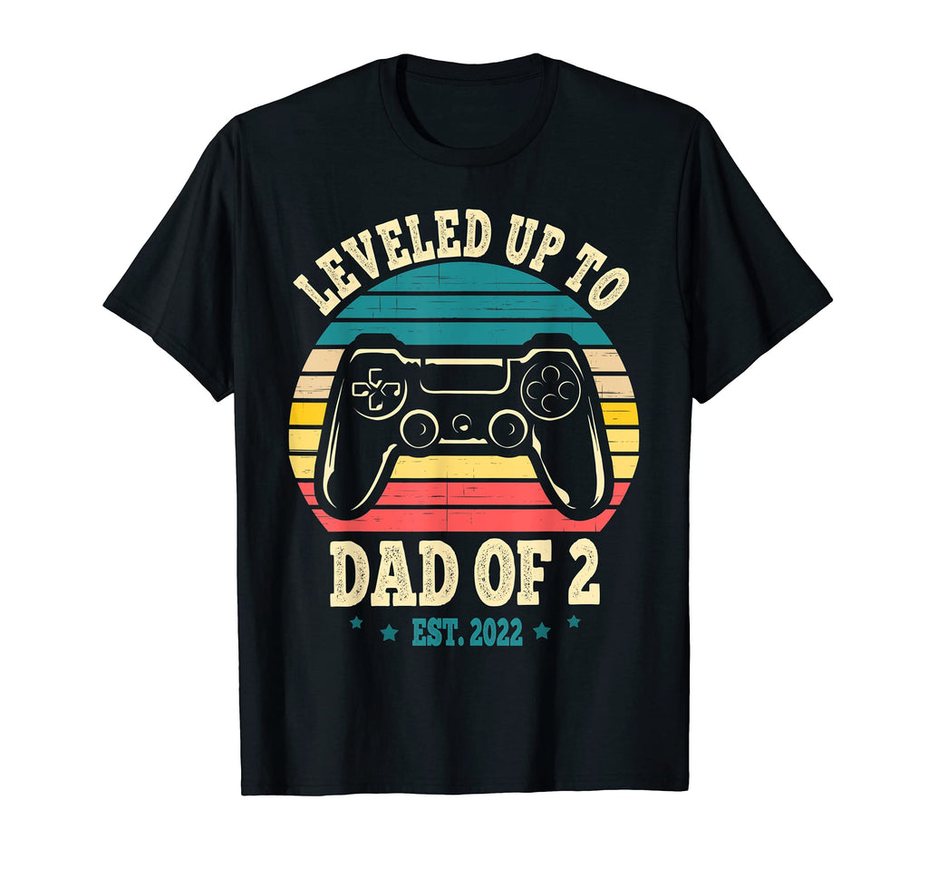 Mens Leveled Up To Dad 2 Daddy Again T-Shirt - Novelty Apparel Men Women - T-Shirt, Sweatshirt, Hoodie