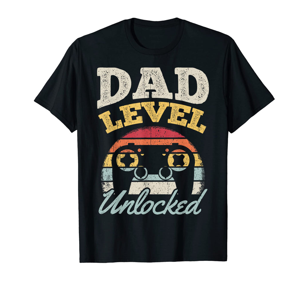 Mens Dad Level Unlocked Gamer Gaming T-Shirt - Unique Graphic for Adults - T-Shirt, Sweatshirt, Hoodie