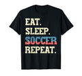 Usa American Flag Soccer Eat Sleep T-Shirt - Minimalist Print Men Women - T-Shirt, Sweatshirt, Hoodie