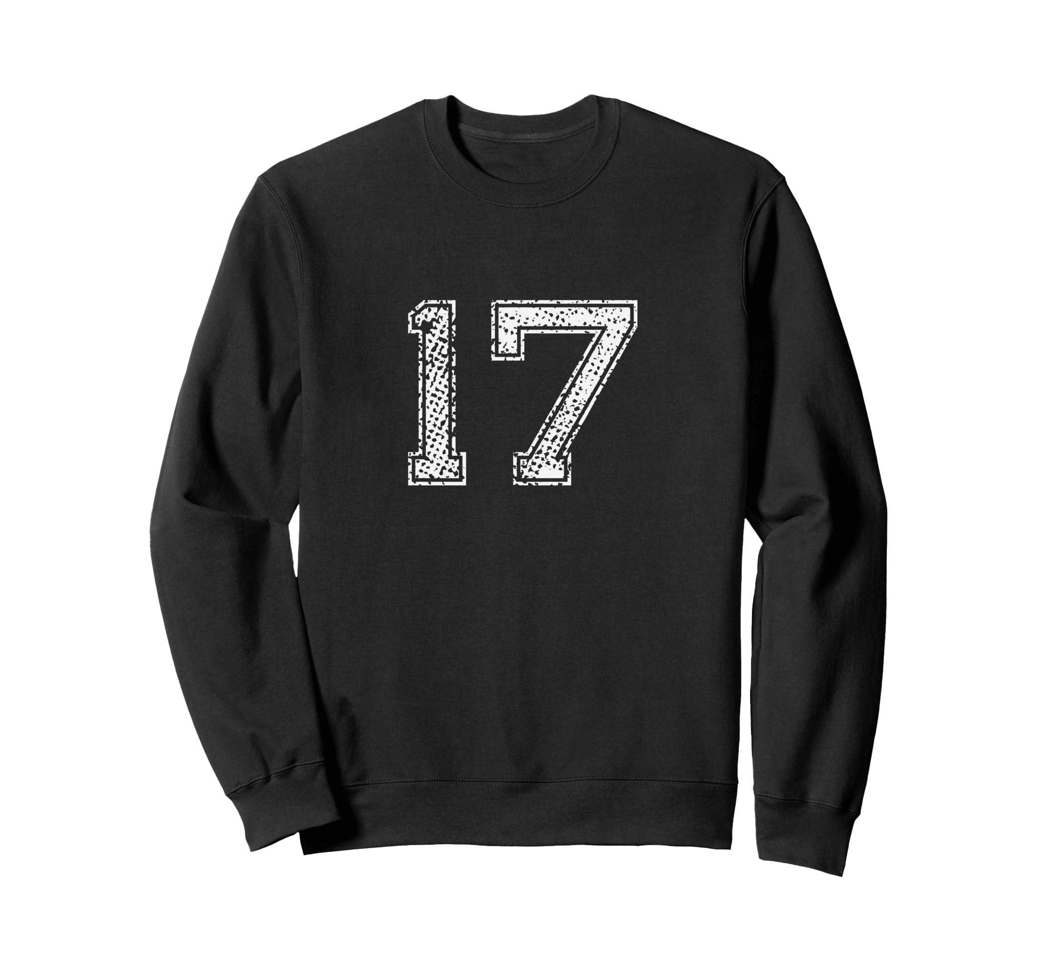 Number 17 Big Numbered Team Jersey Sweatshirt - Trendy Graphic Unisex - T-Shirt, Sweatshirt, Hoodie