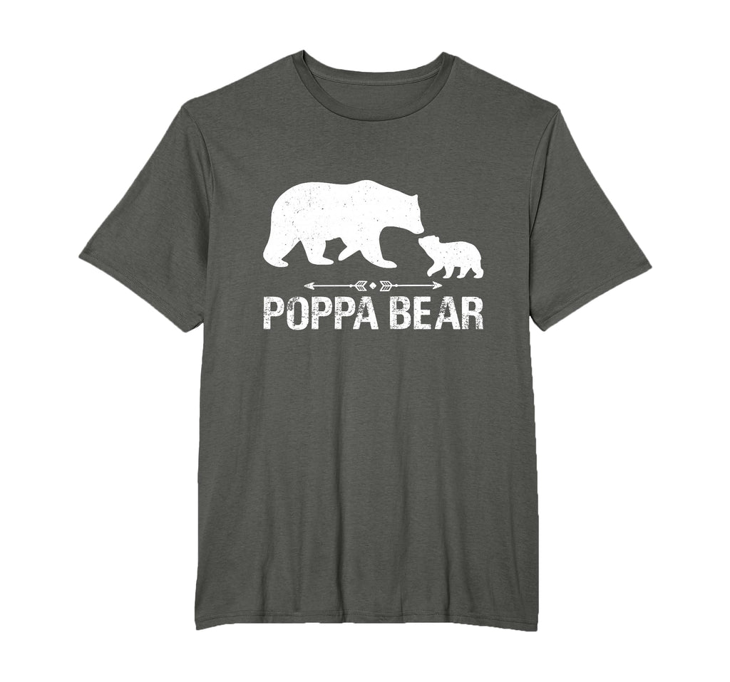 Poppa Bear Happy Fathers Day Matching T-Shirt - Minimalist Print Men Women - T-Shirt, Sweatshirt, Hoodie