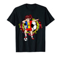 Dabbing Soccer Moldova Jersey Floral T-Shirt - Aesthetic Graphic Men Women - T-Shirt, Sweatshirt, Hoodie
