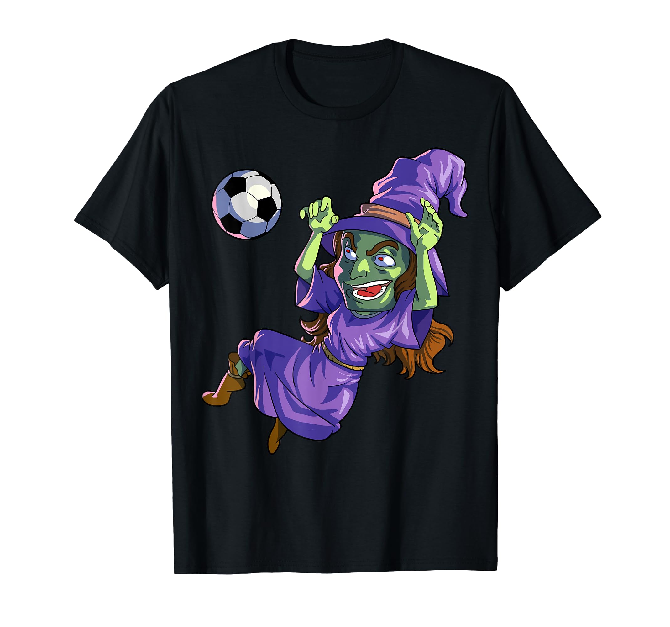 Soccer Witch Halloween Soccer T-Shirt - Streetwear Style for Adults - T-Shirt, Sweatshirt, Hoodie