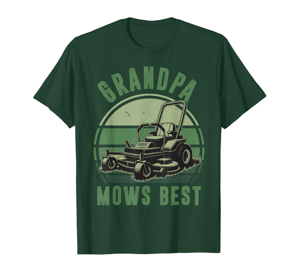 Grandpa Mows Best Zero Turn Lawn Mower T-Shirt - Unique Graphic for Adults - T-Shirt, Sweatshirt, Hoodie