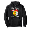 Busy Raising Ballers Funny Softball Hoodie - Fun Novelty Design Unisex - T-Shirt, Sweatshirt, Hoodie
