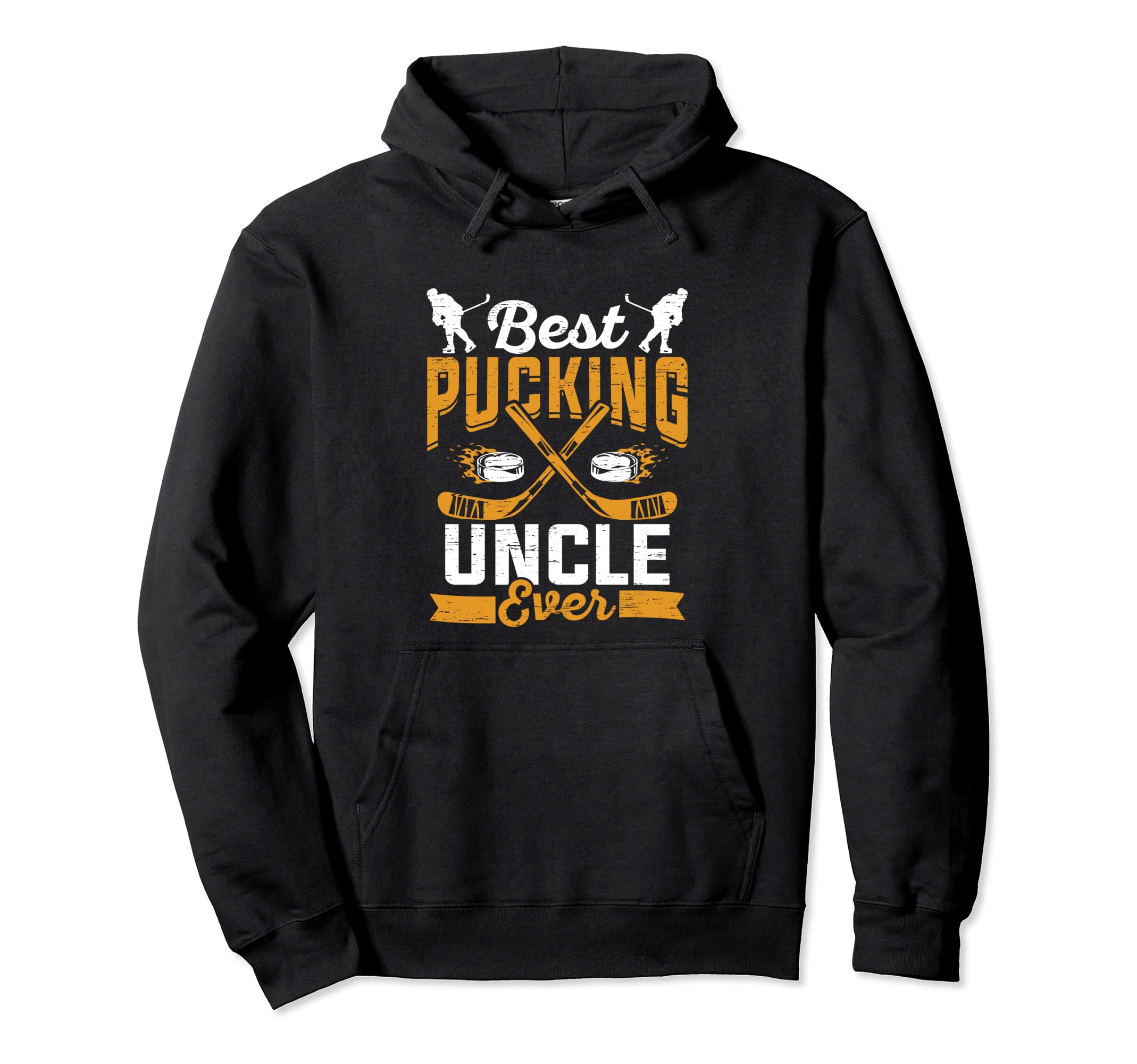 Mens Ice Hockey Uncle Best Pucking Uncle Hoodie - Graphic Print Unisex - T-Shirt, Sweatshirt, Hoodie