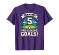 Turning 5 Scoring Goals 5Th Birthday T-Shirt - Custom Art Print for Adults - T-Shirt, Sweatshirt, Hoodie
