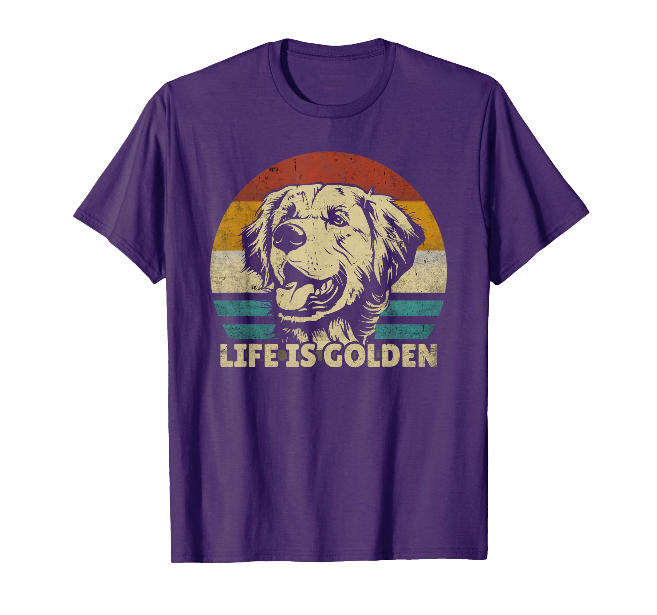Golden Retriever Hund Life Is Golden T-Shirt - Trendy Graphic Unisex - T-Shirt, Sweatshirt, Hoodie