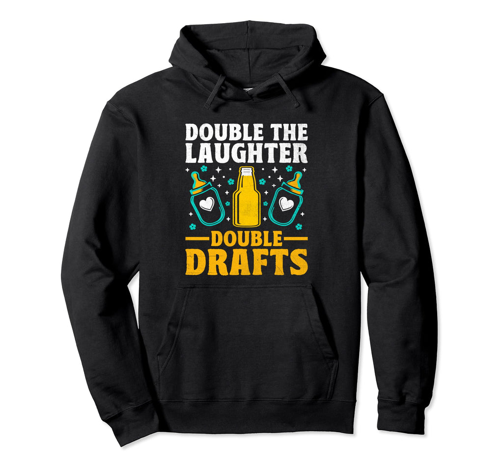 Funny Dad Twins Beer Drinking Twin Hoodie - Custom Art Print for Adults - T-Shirt, Sweatshirt, Hoodie