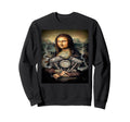 Mona Lisa Motorcycle Sweatshirt - Trendy Graphic Men Women - T-Shirt, Sweatshirt, Hoodie